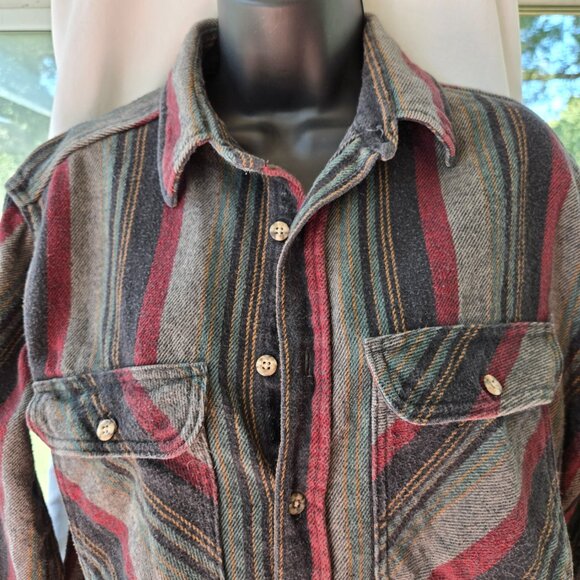 Vintage Private Property Flannel Button Up Shirt Size Large - Picture 4 of 11